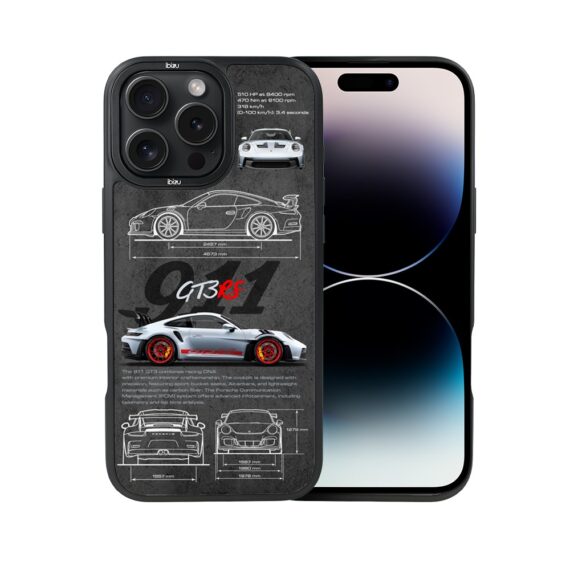 Etui do iPhone 14 Pro Max IBIZU DropGuard Matt z MagSafe, TechDrive, 911 GT3 RS (7)