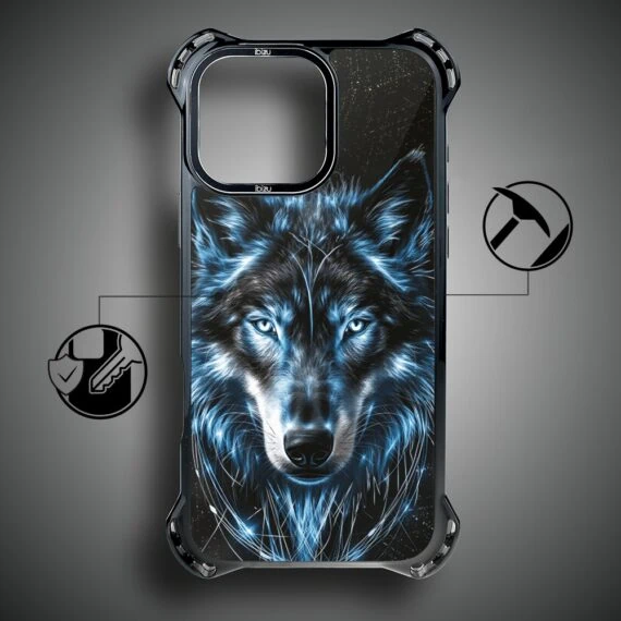 Etui do iPhone 14 Pro Max IBIZU DropGuard Ultra z MagSafe, Wilki, Lodowy wilk (4)