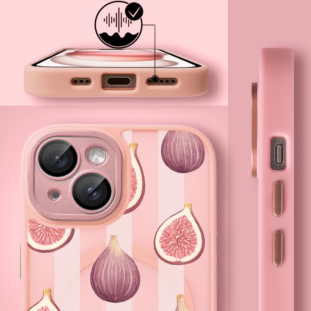 Etui do iPhone 15 Plus Color Flush z MagSafe, z osłoną aparatu, figowa rozkosz, różowe (2)