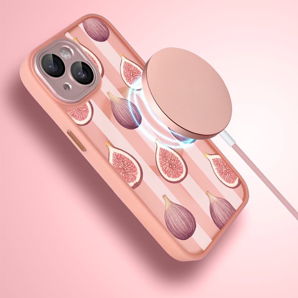 Etui do iPhone 15 Plus Color Flush z MagSafe, z osłoną aparatu, figowa rozkosz, różowe (5)