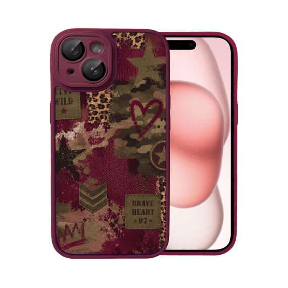 Etui do iPhone 15 Plus, Color Flush z Magsafe, z osłoną aparatu, rebel soul, wiśniowe (6)