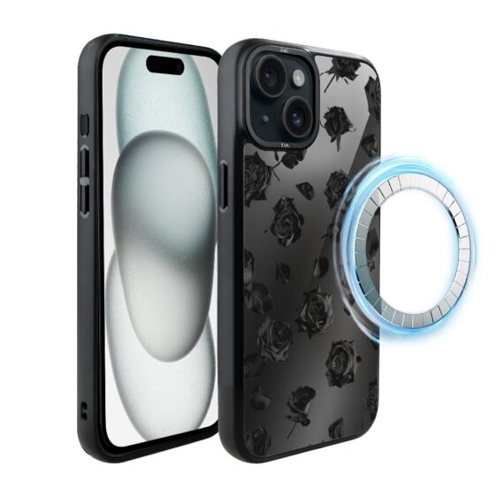 Etui do iPhone 15 Plus IBIZU DropGuard Matt z MagSafe, Midnight, Sen róż, poprawne (3)