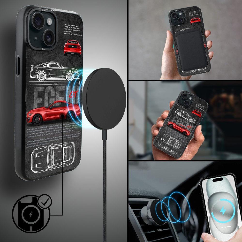 Etui do iPhone 15 Plus IBIZU DropGuard Matt z MagSafe, TechDrive, GT V8 “Coyote”, nowe (7)