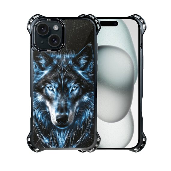 Etui do iPhone 15 Plus IBIZU DropGuard Ultra z MagSafe, Wilki, Lodowy wilk (5)
