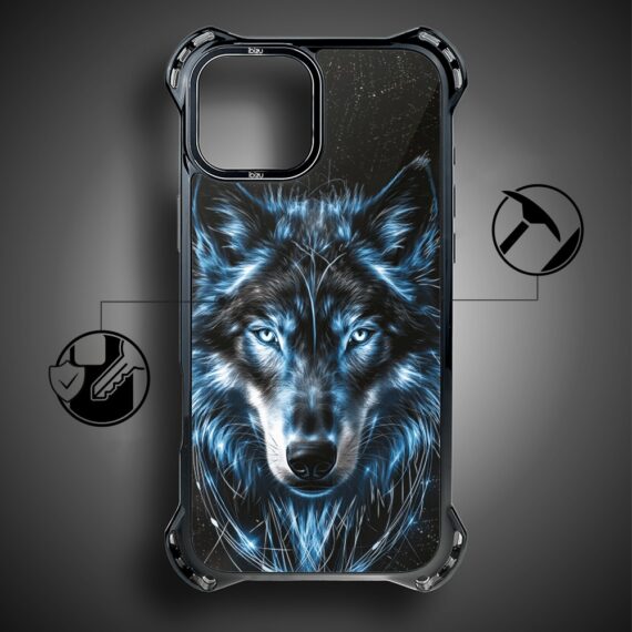 Etui do iPhone 15 Plus IBIZU DropGuard Ultra z MagSafe, Wilki, Lodowy wilk (6)