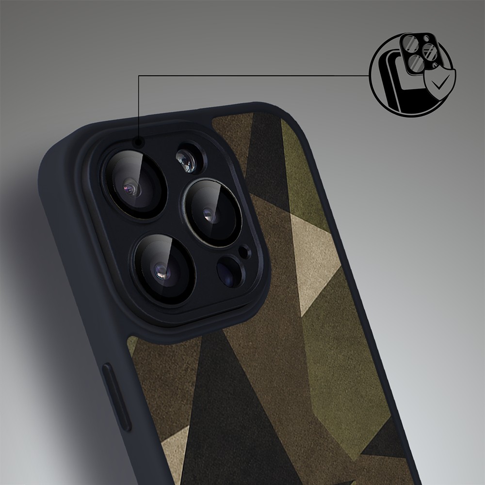 Etui do iPhone 15 Pro Max Color Flush z MagSafe, z osłoną aparatu, miejskie moro, czarne (3)