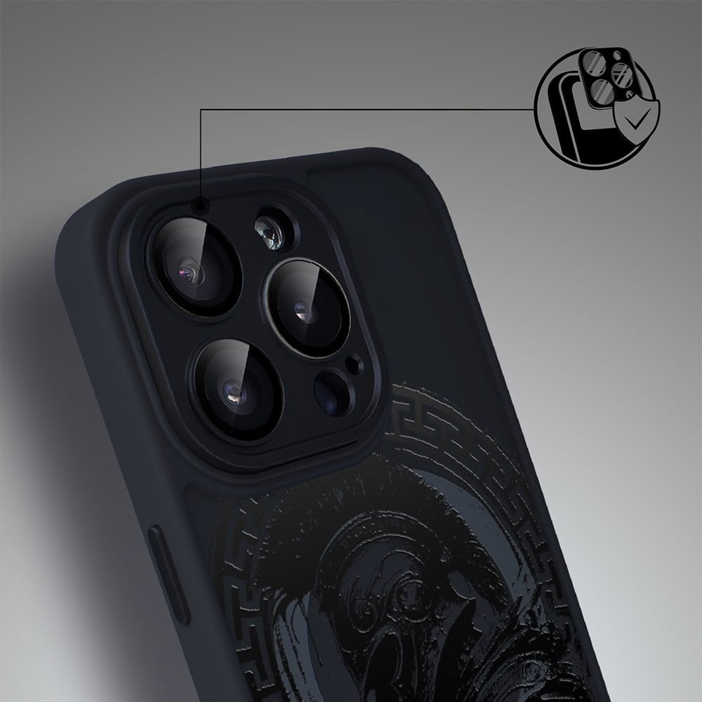 Etui do iPhone 15 Pro Max Color Flush z MagSafe, z osłoną aparatu, moc centuriona, czarne (3)