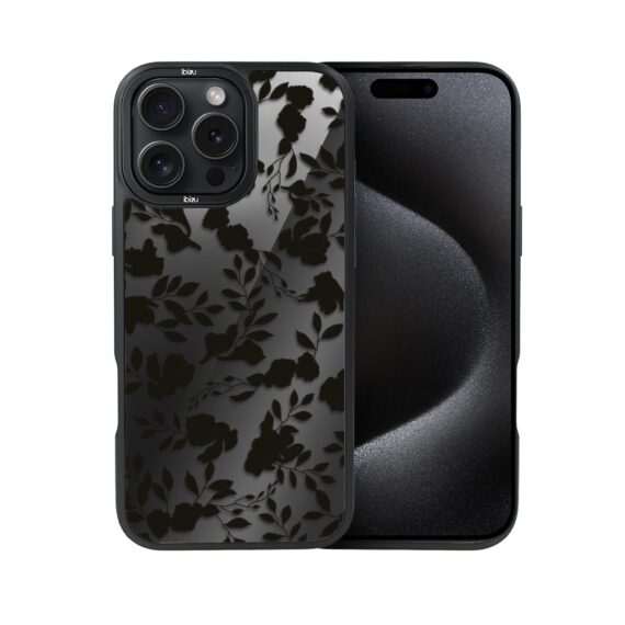 Etui do iPhone 15 Pro Max IBIZU DropGuard Matt z MagSafe, Midnight, Cienie liści, poprawne (1)