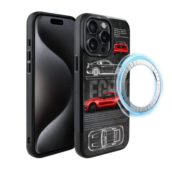 Etui do iPhone 15 Pro Max IBIZU DropGuard Matt z MagSafe, TechDrive, GT V8 “Coyote”, nowe (2)