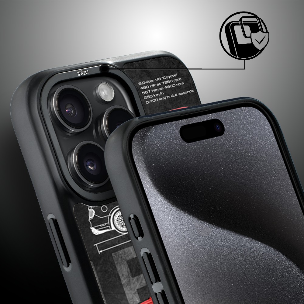 Etui do iPhone 15 Pro Max IBIZU DropGuard Matt z MagSafe, TechDrive, GT V8 “Coyote”, nowe (7)