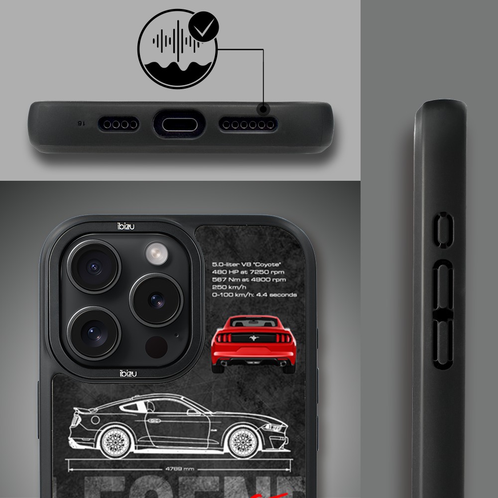 Etui do iPhone 15 Pro Max IBIZU DropGuard Matt z MagSafe, TechDrive, GT V8 “Coyote”, nowe (8)