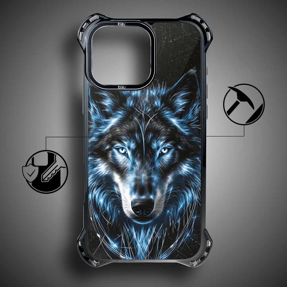 Etui do iPhone 15 Pro Max IBIZU DropGuard Ultra z MagSafe, Wilki, Lodowy wilk (4)