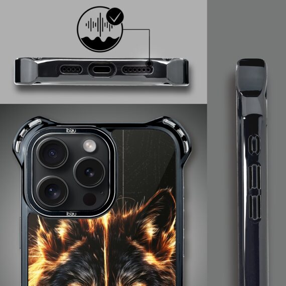Etui do iPhone 15 Pro Max IBIZU DropGuard Ultra z MagSafe, Wilki, Ognisty wilk (8)