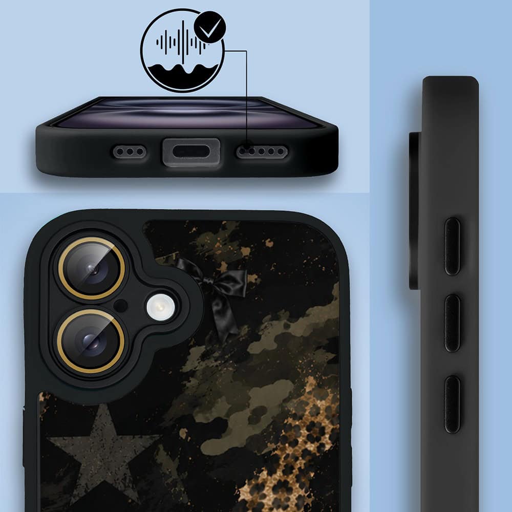 Etui do iPhone 16 Color Flush z MagSafe, z osłoną aparatu, nocna rebeliantka, czarne (5)