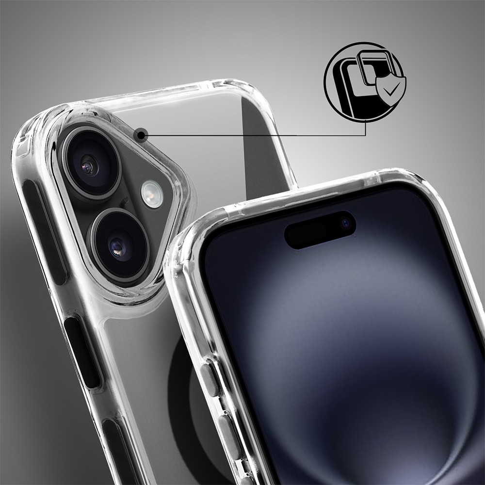 Etui do iPhone 16, MagSafe, ze smyczą, na ramię, crossbody, czarne (2)