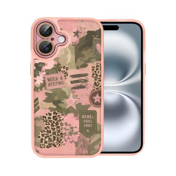 Etui do iPhone 16 Plus Color Flush z MagSafe, z osłoną aparatu, Wild & Strong, różowe (2)