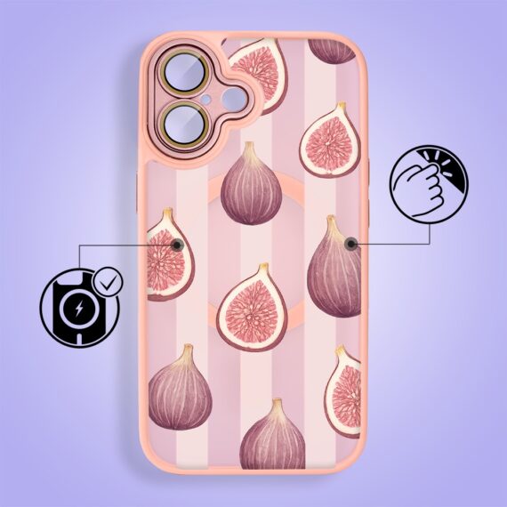Etui do iPhone 16 Plus Color Flush z MagSafe, z osłoną aparatu, figowa rozkosz, różowe (1)