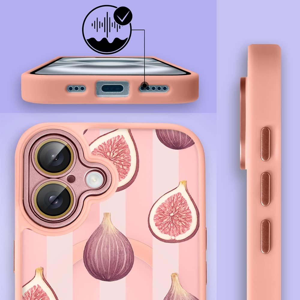 Etui do iPhone 16 Plus Color Flush z MagSafe, z osłoną aparatu, figowa rozkosz, różowe (3)
