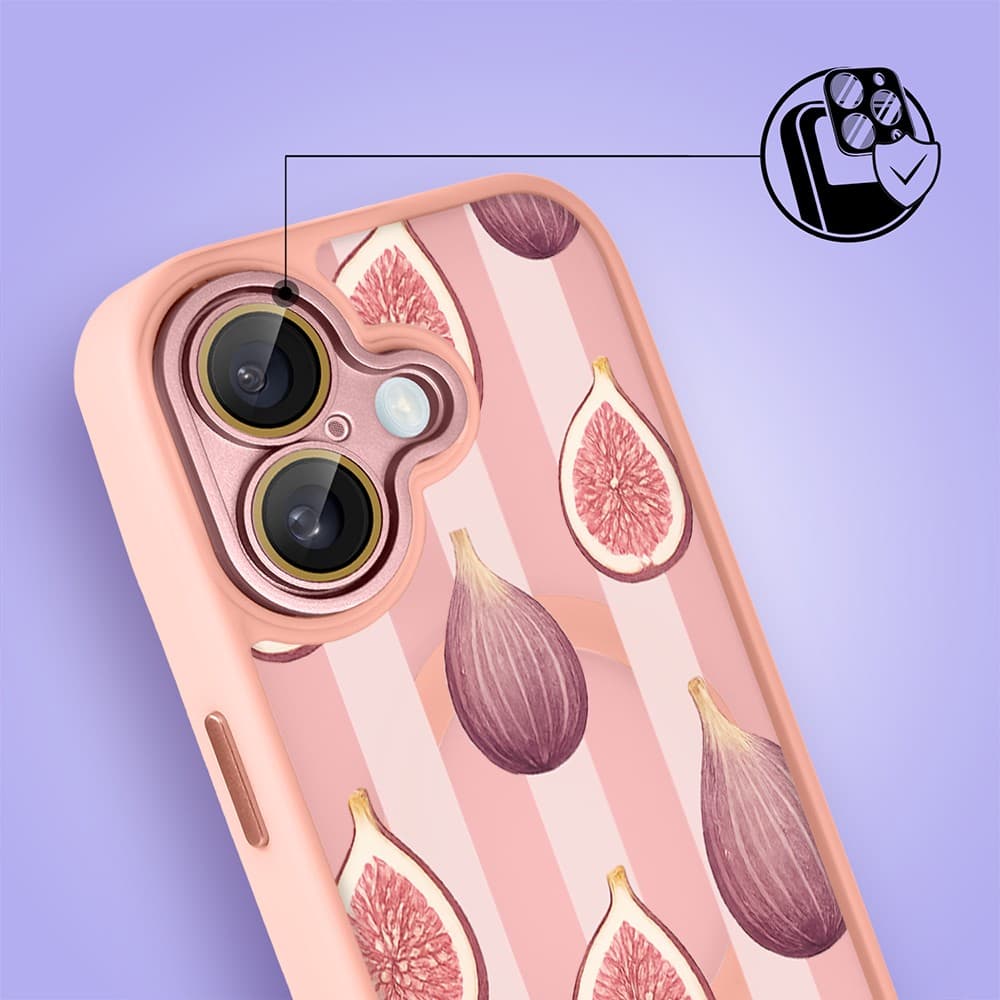 Etui do iPhone 16 Plus Color Flush z MagSafe, z osłoną aparatu, figowa rozkosz, różowe (4)