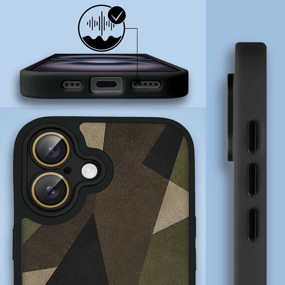 Etui do iPhone 16 Plus Color Flush z MagSafe, z osłoną aparatu, miejskie moro, czarne (1)