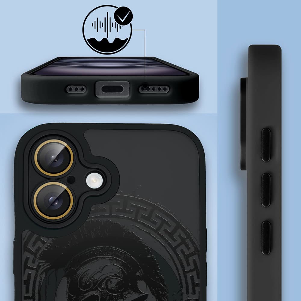 Etui do iPhone 16 Plus Color Flush z MagSafe, z osłoną aparatu, moc centuriona, czarne (4)