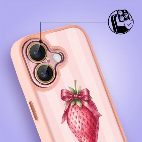 Etui do iPhone 16 Plus Color Flush z MagSafe, z osłoną aparatu, truskawkowy moment, różowe (6)