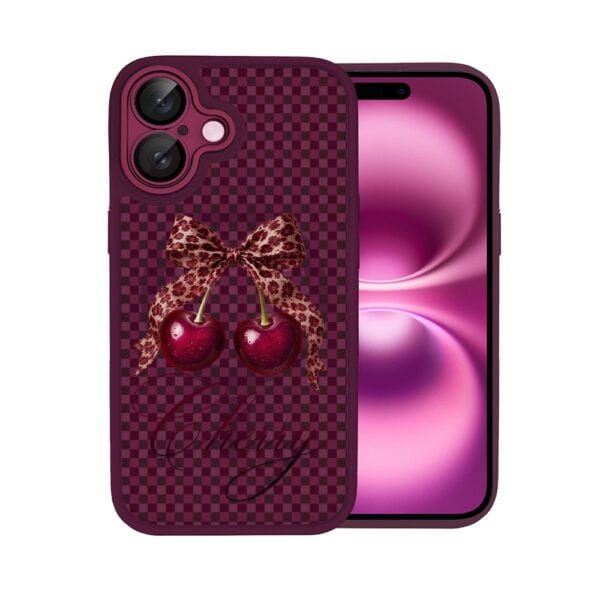 Etui do iPhone 16 Plus, Color Flush z Magsafe, z osłoną aparatu, kokieteryjna wiśnia, burgundowe