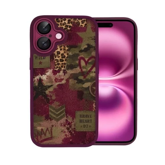 Etui do iPhone 16 Plus, Color Flush z Magsafe, z osłoną aparatu, rebel soul, wiśniowe (4)