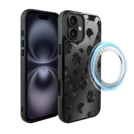 Etui do iPhone 16 Plus IBIZU DropGuard Matt z MagSafe, Midnight, Sen róż, poprawne ,1(1)