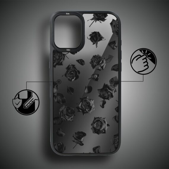 Etui do iPhone 16 Plus IBIZU DropGuard Matt z MagSafe, Midnight, Sen róż, poprawne (2)