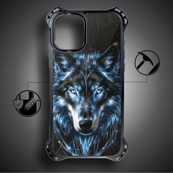 Etui do iPhone 16 Plus IBIZU DropGuard Ultra z MagSafe, Wilki, Lodowy wilk (4)