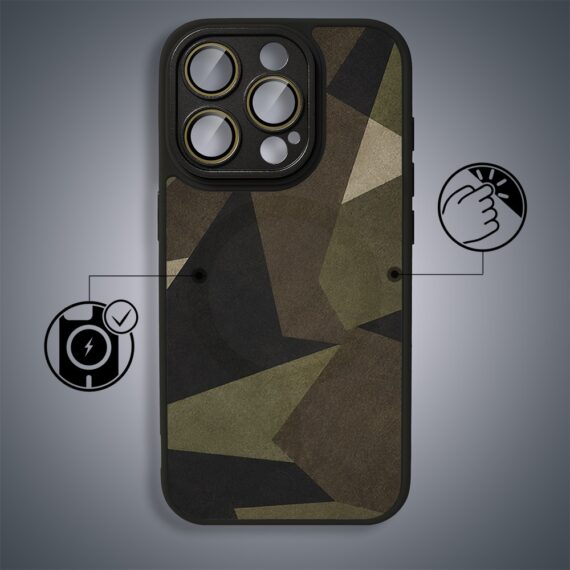 Etui do iPhone 16 Pro Color Flush z MagSafe, z osłoną aparatu, miejskie moro, czarne (1)