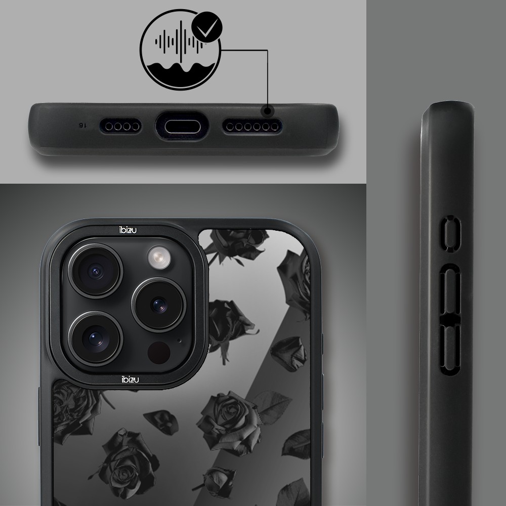 Etui do iPhone 16 Pro IBIZU DropGuard Matt z MagSafe, Midnight, Sen róż, poprawne (2)
