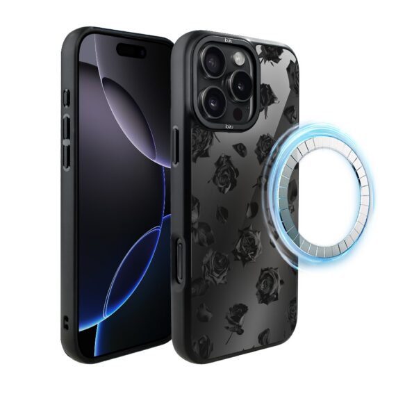 Etui do iPhone 16 Pro IBIZU DropGuard Matt z MagSafe, Midnight, Sen róż, poprawne (4)