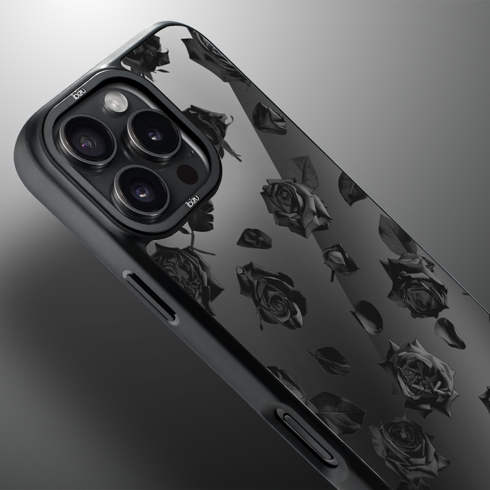 Etui do iPhone 16 Pro IBIZU DropGuard Matt z MagSafe, Midnight, Sen róż, poprawne (8)