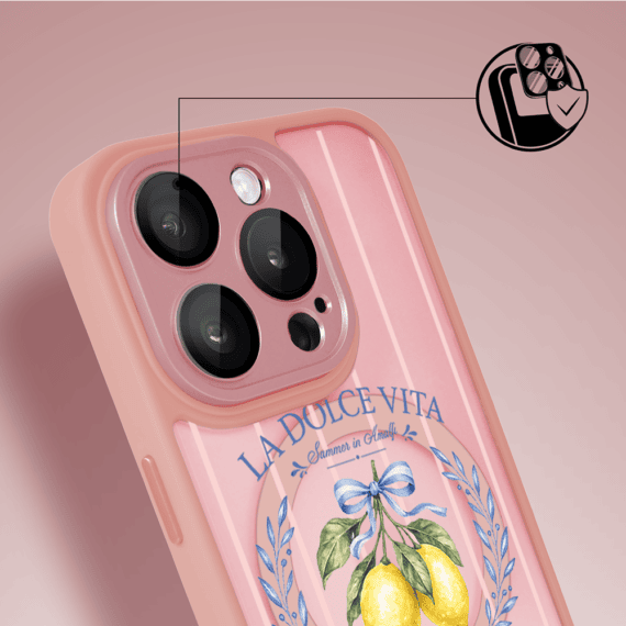 Etui do iPhone 16 Pro Max Color Flush z MagSafe, z osłoną aparatu, cytrynowa dolce vita, różowe (4)