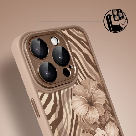 Etui do iPhone 16 Pro Max Color Flush z MagSafe, z osłoną aparatu, egzotyczny hibiskus latte, pustynny brąz (4)
