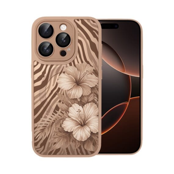 Etui do iPhone 16 Pro Max Color Flush z MagSafe, z osłoną aparatu, egzotyczny hibiskus latte, pustynny brąz (6)