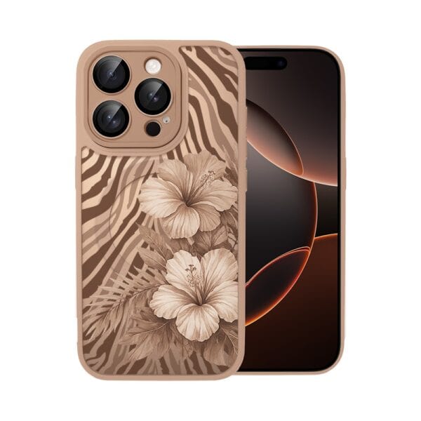 Etui do iPhone 16 Pro Color Flush z MagSafe, z osłoną aparatu, egzotyczny hibiskus latte, pustynny brąz
