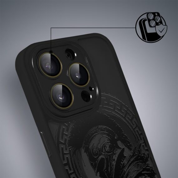 Etui do iPhone 16 Pro Max Color Flush z MagSafe, z osłoną aparatu, moc centuriona, czarne (2)