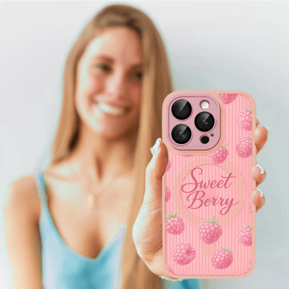 Etui do iPhone 16 Pro Max Color Flush z MagSafe, z osłoną aparatu, słodka malina, różowe (1)