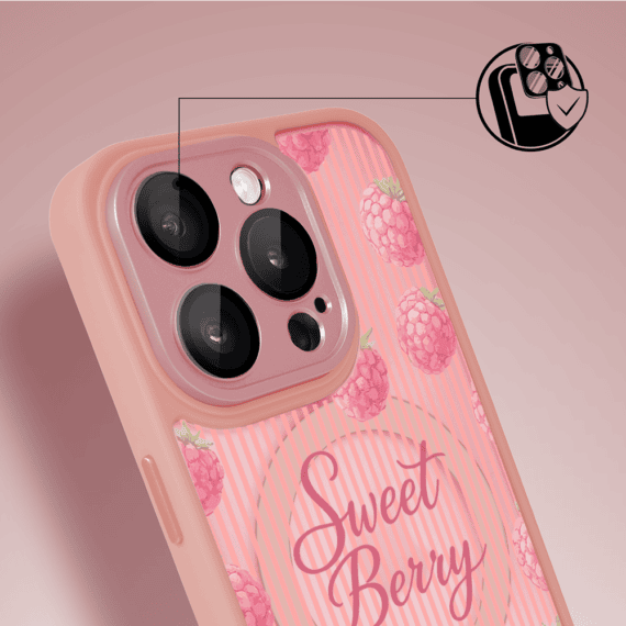 Etui do iPhone 16 Pro Max Color Flush z MagSafe, z osłoną aparatu, słodka malina, różowe (2)