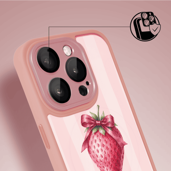 Etui do iPhone 16 Pro Max Color Flush z MagSafe, z osłoną aparatu, truskawkowy moment, różowe (1)