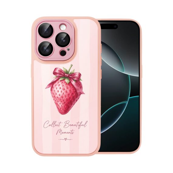 Etui do iPhone 16 Pro Max Color Flush z MagSafe, z osłoną aparatu, truskawkowy moment, różowe (3)