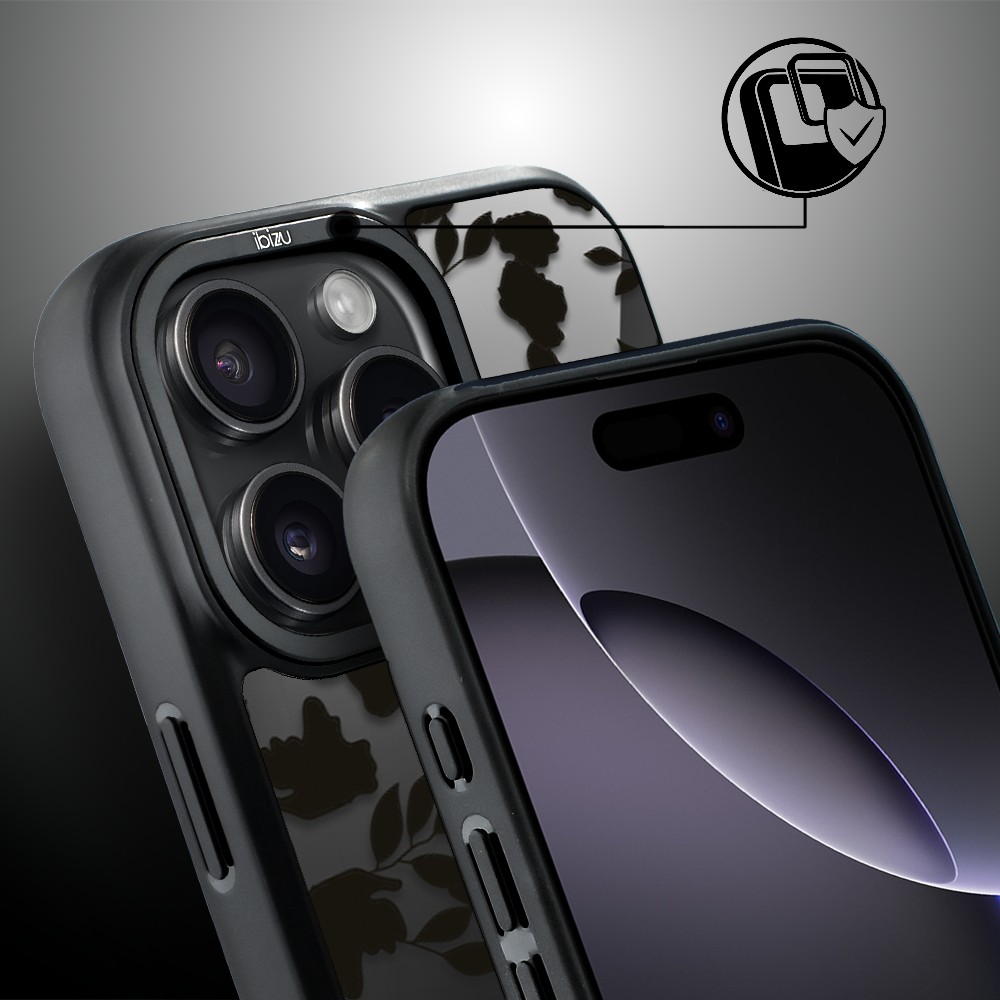 Etui do iPhone 16 Pro Max IBIZU DropGuard Matt z MagSafe, Midnight, Cienie liści, nowe (3)