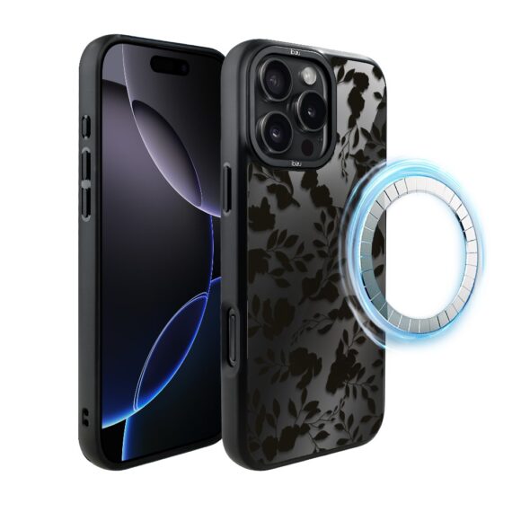 Etui do iPhone 16 Pro Max IBIZU DropGuard Matt z MagSafe, Midnight, Sen róż (4)
