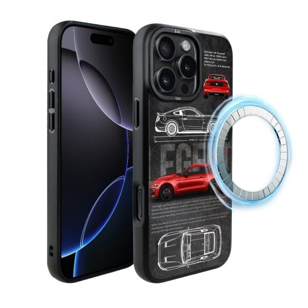 Etui do iPhone 16 Pro IBIZU DropGuard Matt z MagSafe, TechDrive, GT V8 “Coyote”