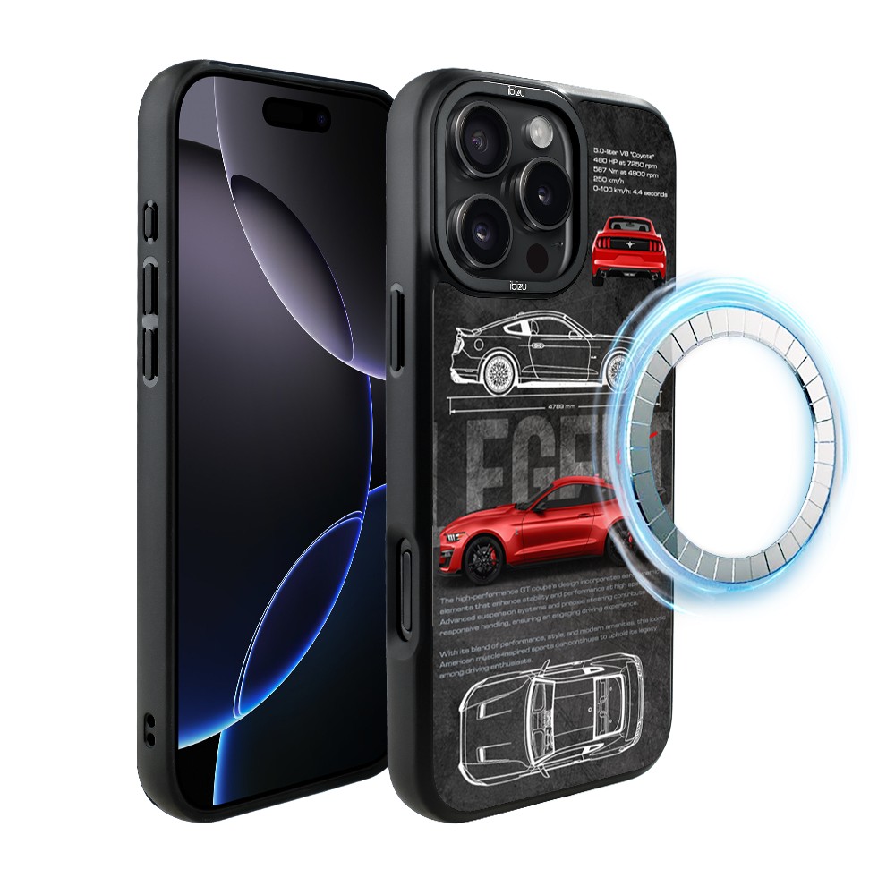 Etui do iPhone 16 Pro Max IBIZU DropGuard Matt z MagSafe, TechDrive, GT V8 “Coyote”, nowe (2)