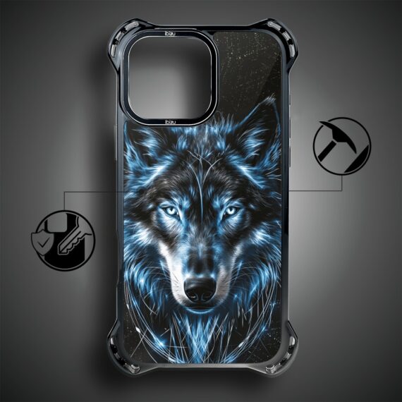 Etui do iPhone 16 Pro Max IBIZU DropGuard Ultra z MagSafe, Wilki, Lodowy wilk (4)