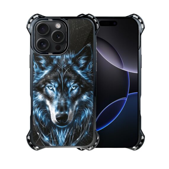 Etui do iPhone 16 Pro Max IBIZU DropGuard Ultra z MagSafe, Wilki, Lodowy wilk (5)